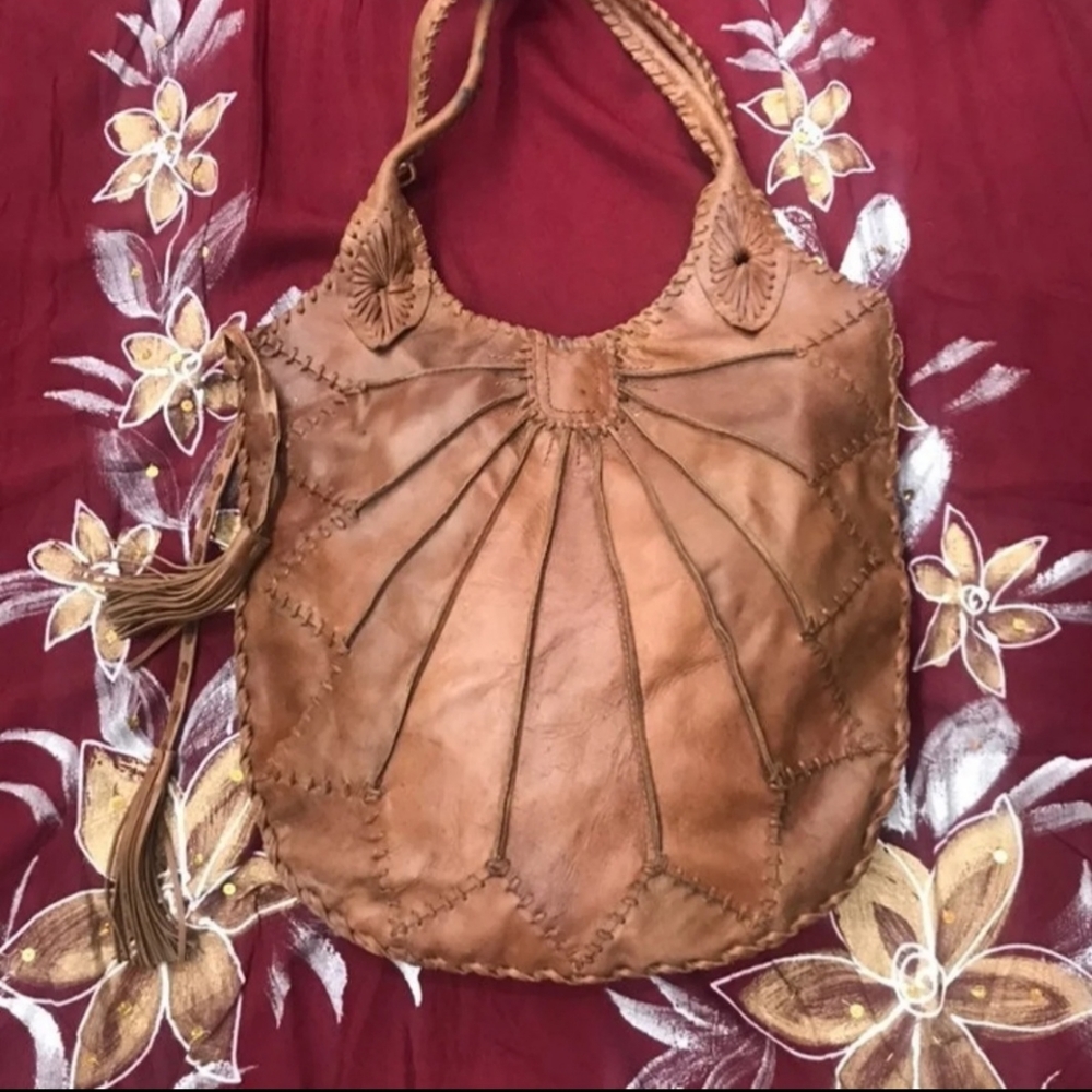 A. B. S. Genuine leather shoulder bag
